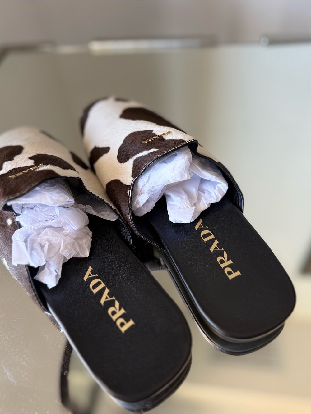 New Prada Calf hair mules 39.5 $1,220 - Picture 6 of 10